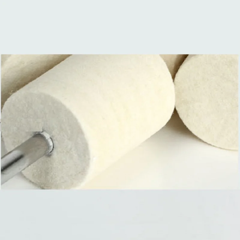 Цилиндрические шерстяные войлочные полировальные диски с хвостовиком 2,35 мм, шлифовальные диски для зеркальной полировки
