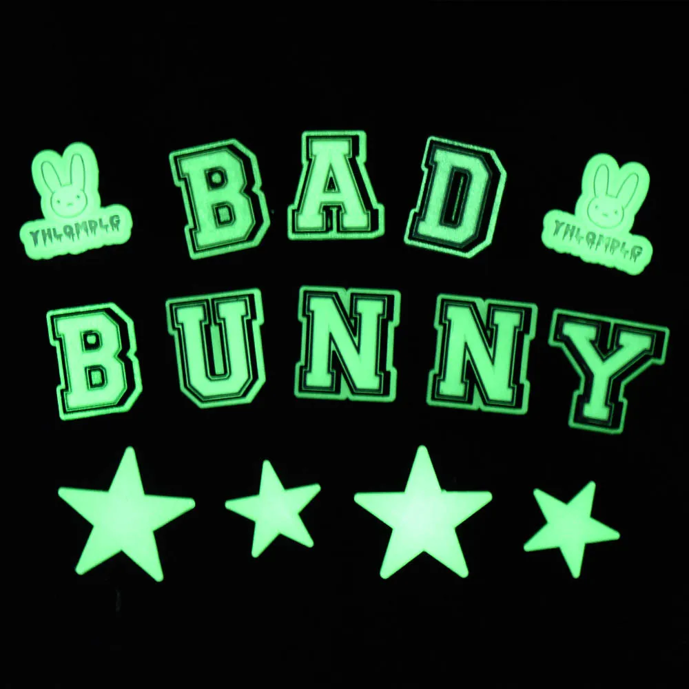 2024 New Custom Logo Wholesale Bulk Designer Fluorescent letter Flower Pieces Garden Shoe Accessories shoe  Charms Vendor