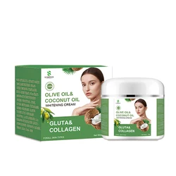 Manufacturer Wholesale Whitening Brightening Extra Virgin Coconut Oil Whitening Cream Face Care Cream