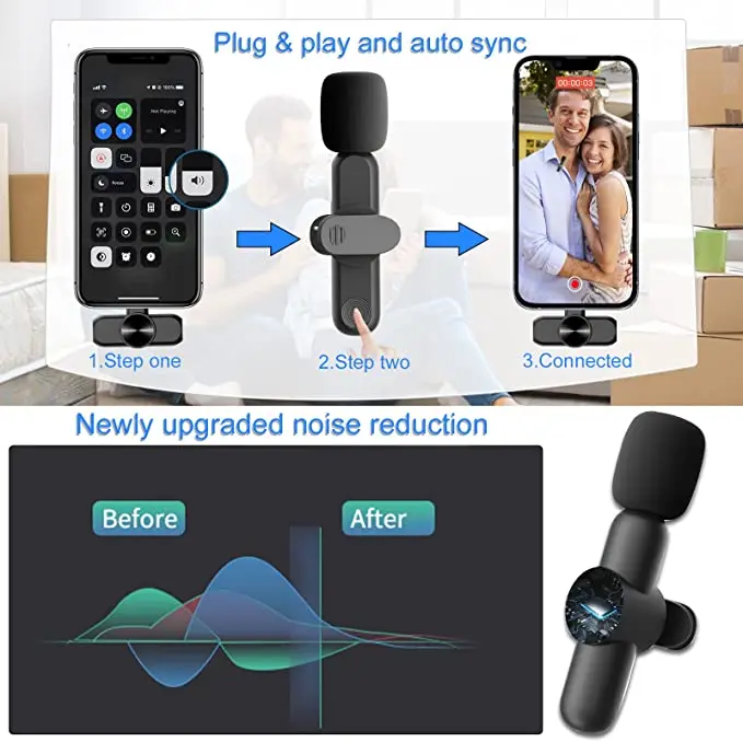Hot Selling lapel Smartphone computer Video studio equipment recording Interview Live Broadcast Condenser Lavalier Microphone