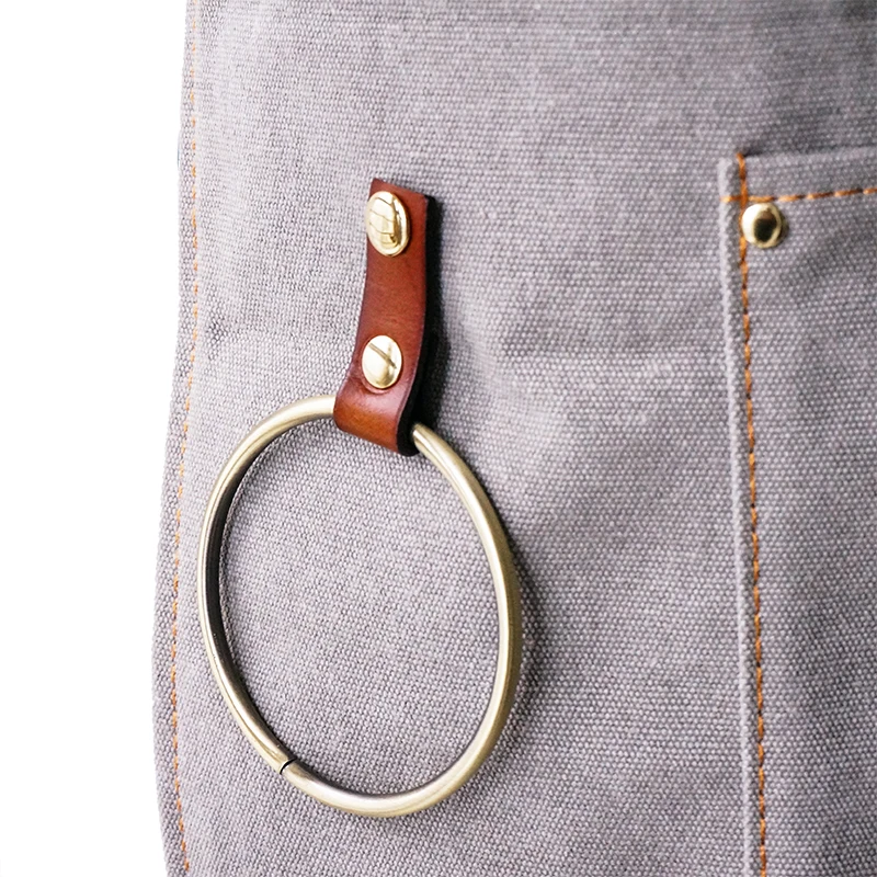 Multifunction cotton fabric soft breathable reusable half body canvas apron