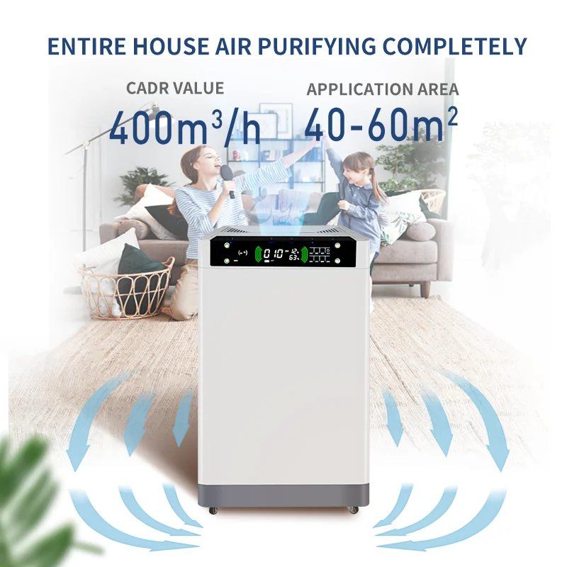 Tuya wifi Hepa filter household Air Purifiers Large Smart purify air purifier hepa