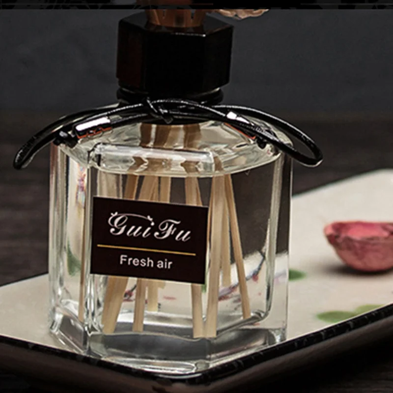 Ароматерапия для автомобиля, ароматизированный стеклянный диффузор с ротанговым цветком