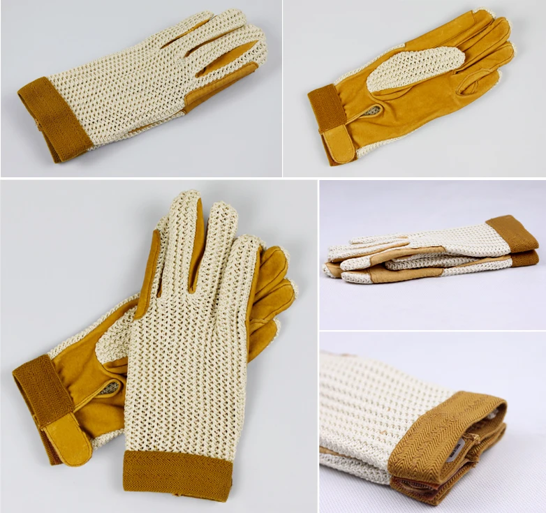 
Manufacturer hot sale horse riding gloves pigskin leather breathable and wearable custom logo 