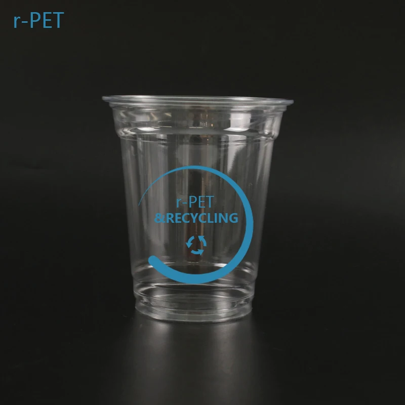 Eco Forward Recycled Plastic Pet Rpet Cup Smoothie Juice Drinking Cup With Lid