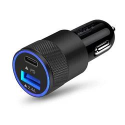 Hot Sale Fast Car Charger 3.1A/15W Mobile Phone USB Charger Adapter 2 Port Cigarette Lighter