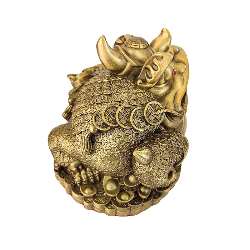 Factory Chinese traditional fengshui products golden toad treasure lucky animal brass frog ornaments