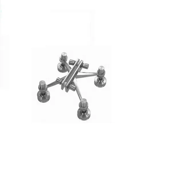 T Type Stainless steel two way glass fitting fin spider