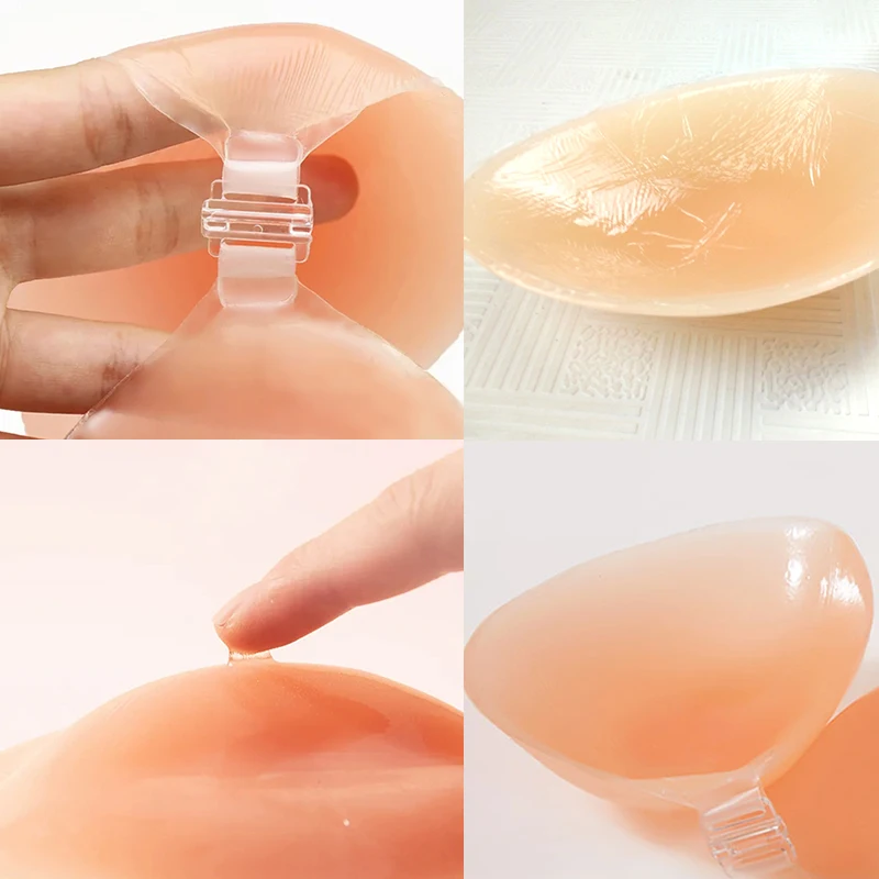 Wholesale Factory Ladies Sexy Waterproof Adhesive Bra Strapless Sticky Invisible Push Up Silicone Bra For Backless Dress