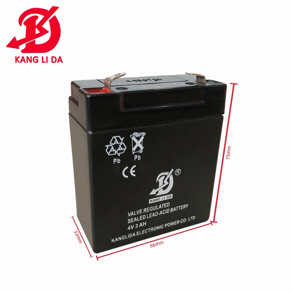 rechargeable deep cycle sealed lead acid vrla 4v 3ah battery 4v battery