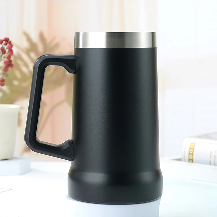 Europe stocked double wall vacuum thermo insulated beer mug beer for sublimation