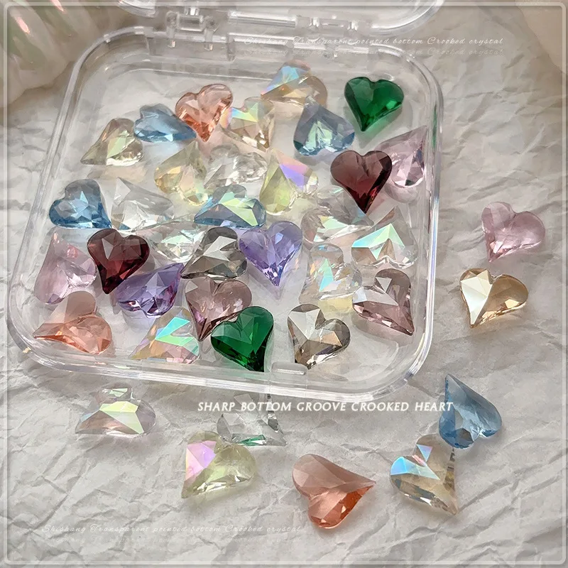 Paso Sico Super Shiny Sweet Heart Glass Point Back Crystal Stone DIY Clothing Jewelry Accessories