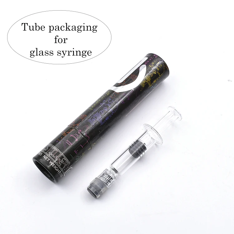 
Custom shiny glossy surface tube for glass syringe pack box 