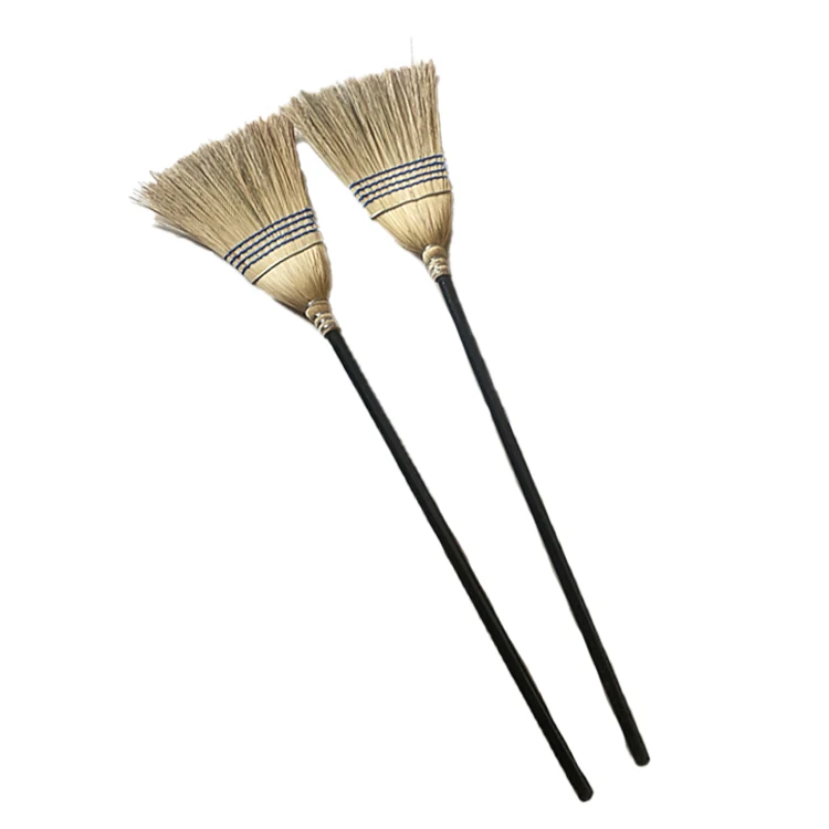Daily Floors Cleaning Hand Tools Long Handle Natural Sweeping Rice Straw Broom