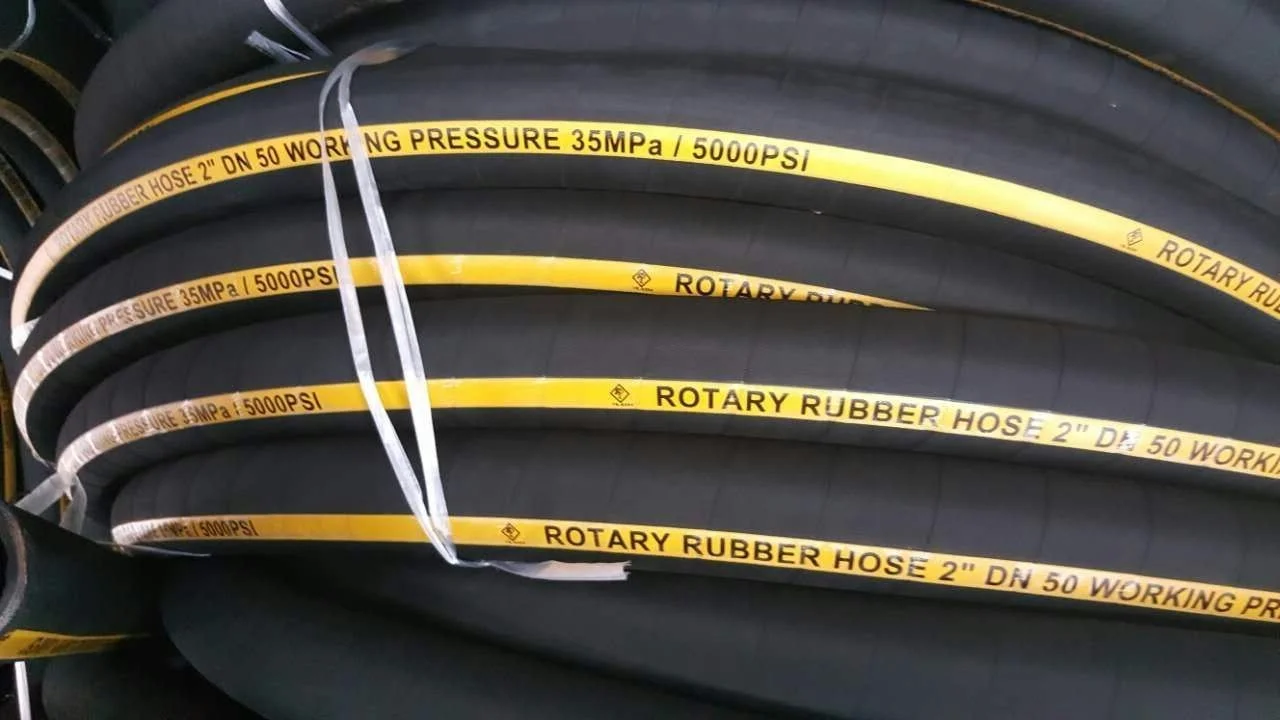 Drilling rubber hydraulic hoses rotary hose