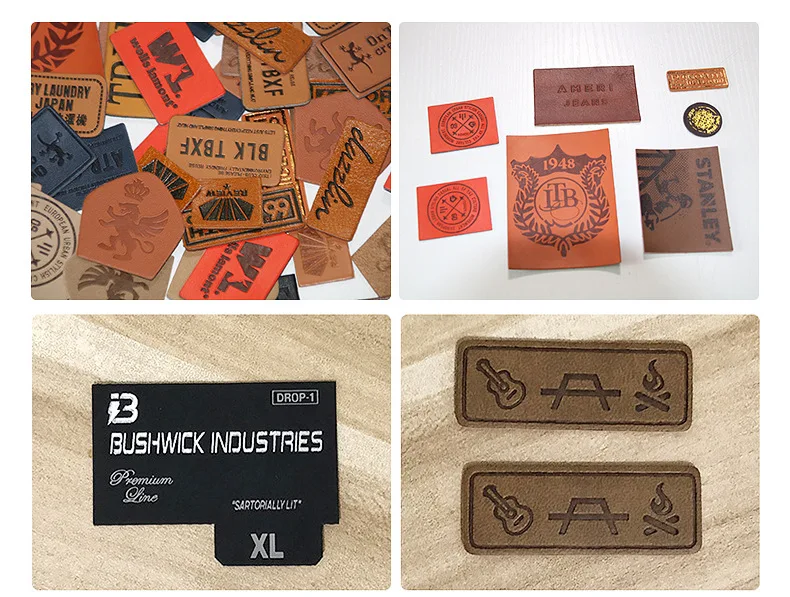 custom handbag faux leather jean label synthetic leather label for caps genuine leather label for jeans