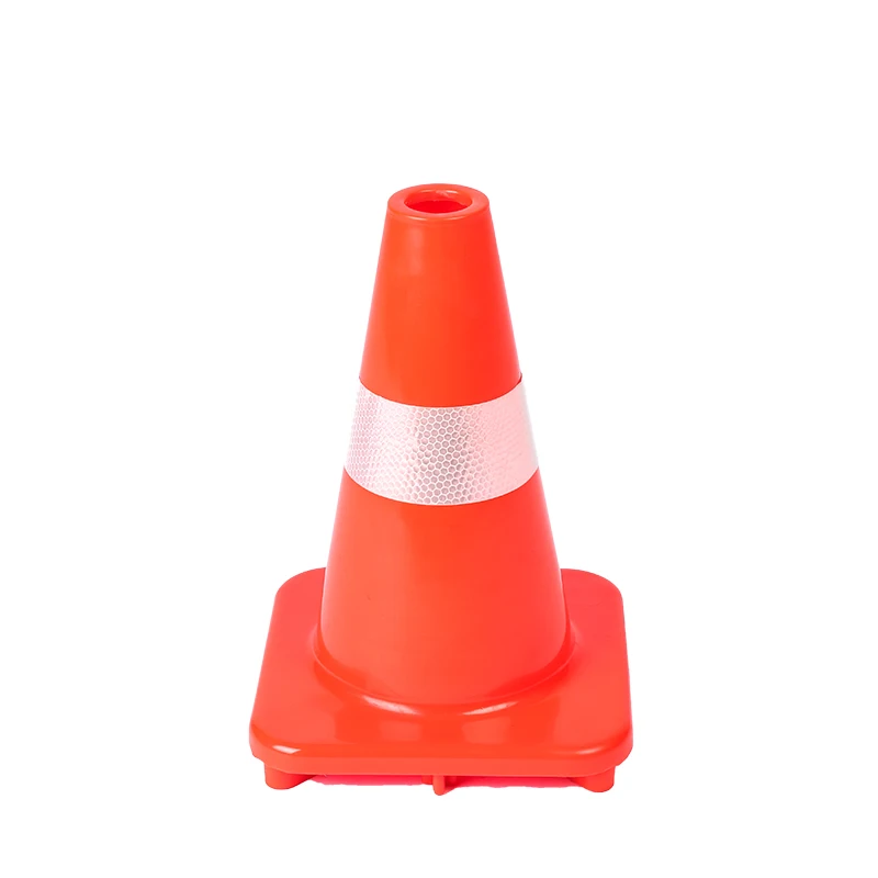 Custom Colorful Caution 30cm Durable Pvc Reflective Road Traffic Cone For Footpaths