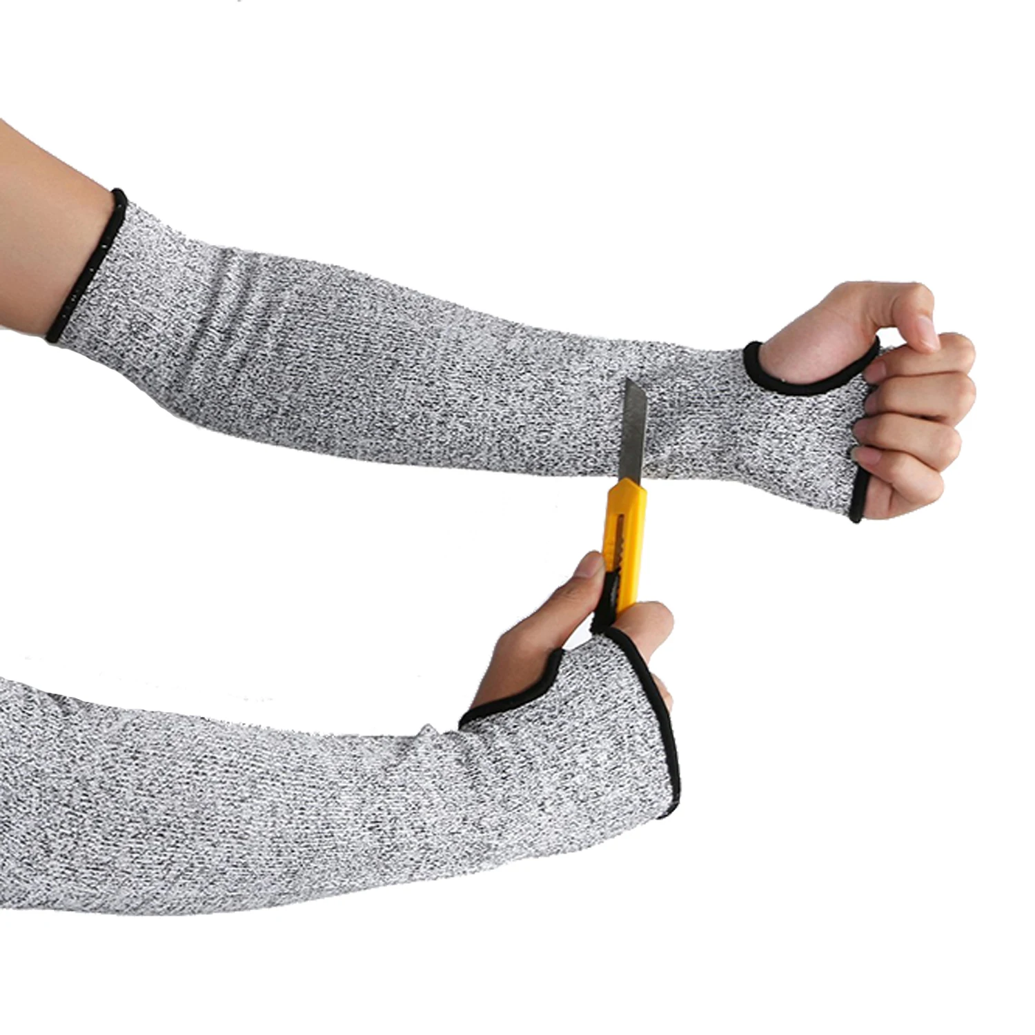 
New product HPPE thumb hole cut resistant protective anti-cutting safety sleeve 