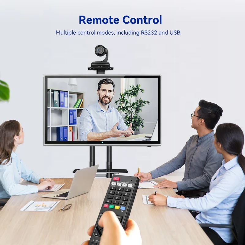 Rocware cost effective HD 1080P 3X Optical Zoom 16X Digital Zoom Mini PTZ USB video camera for zoom meeting google meet Teams