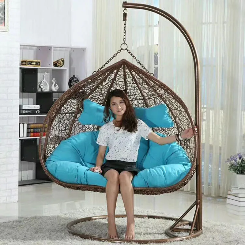Indoor hammock rattan baby adult wicker swing egg chair for bedroom