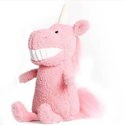 
Amazon Select Supplier Designer Animal Custom Made Fluffy Staff Plush Toys Smile Pig Unicorn Stuffed Animal Plush Toy 
