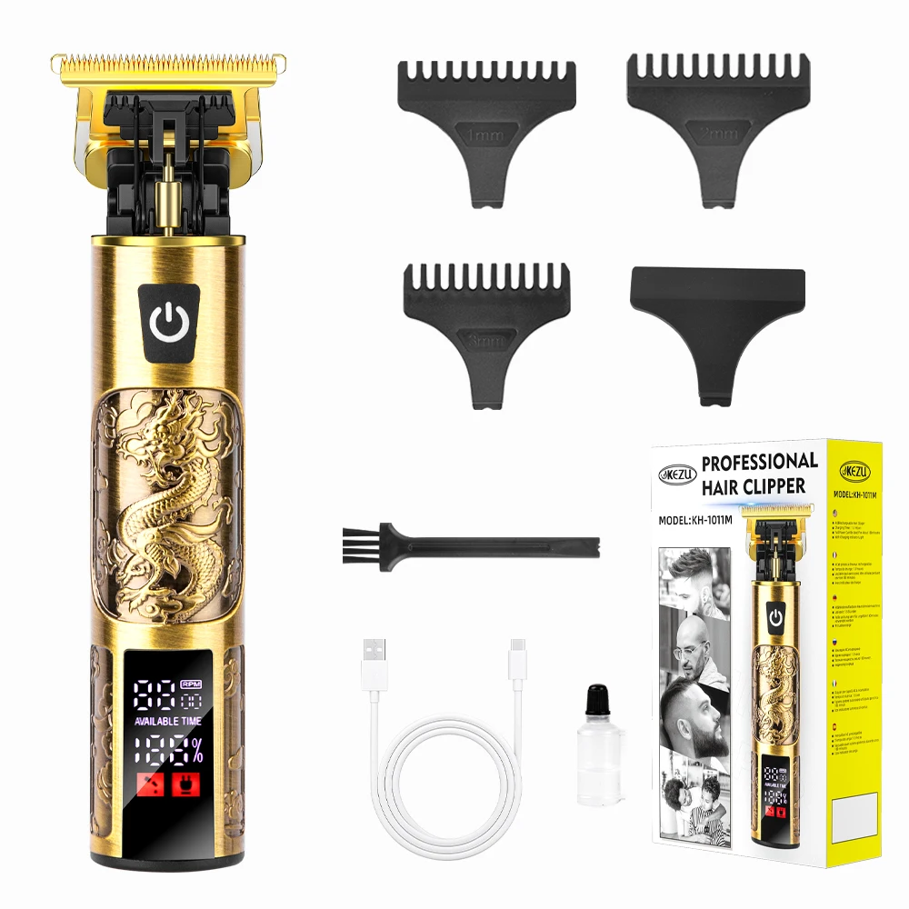 Kezu Trimmer Hair Clipper Rechargeable Hair Cutting Machine - Professional Barber Supply, Supports Customized Logo, Hair Trimmer