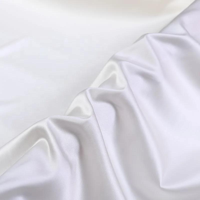 90% mulberry silk 10% spandex plain elastic satin heavy weight thick 22mm width 140cm for ceremonial dress,evening gown,bedding