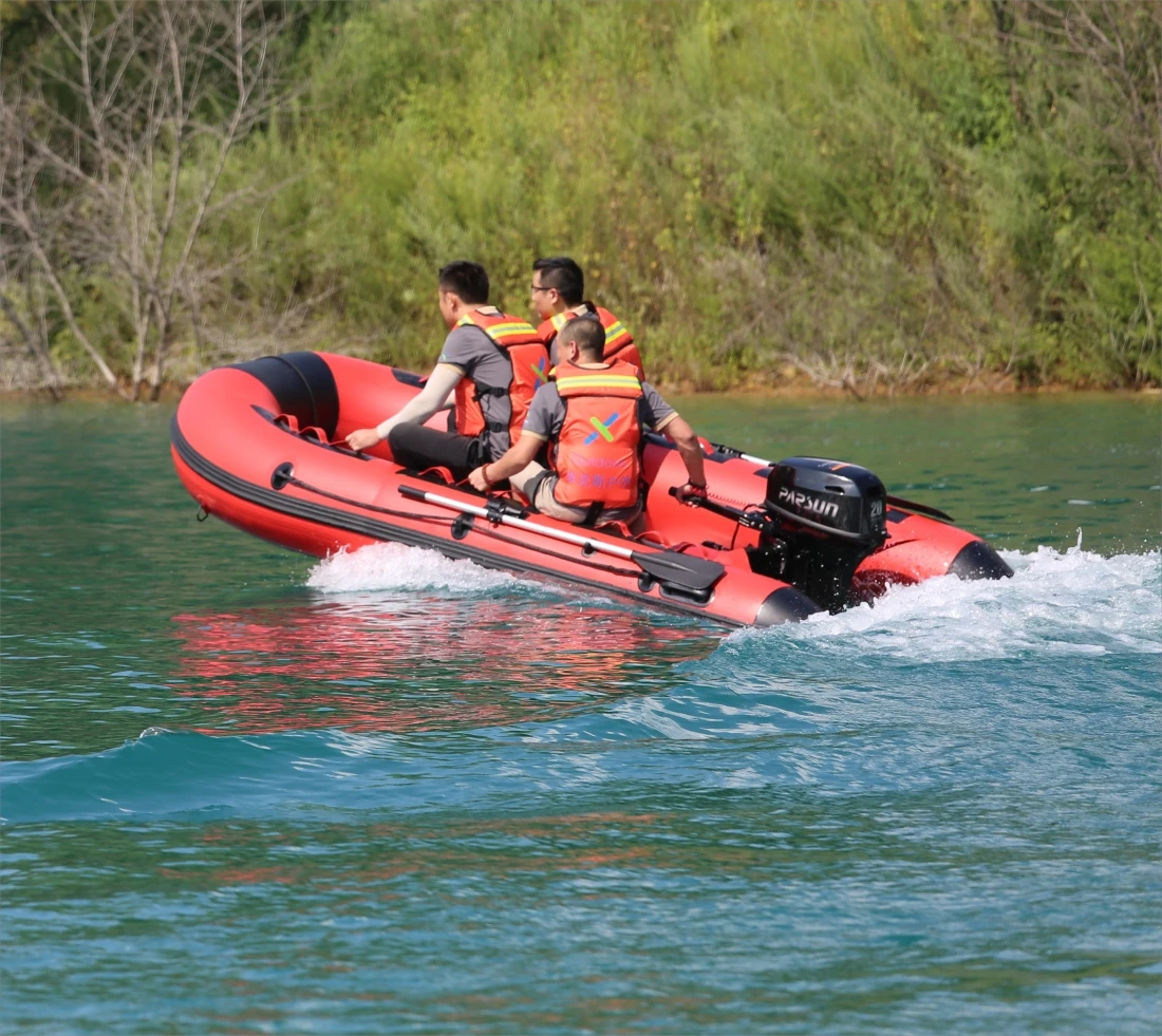 4.8mPVC Inflatable Rowing Boat for 6-8 Persons Outdoor Entertainment on Lake River and Offshore Folded fishing inflatable boat