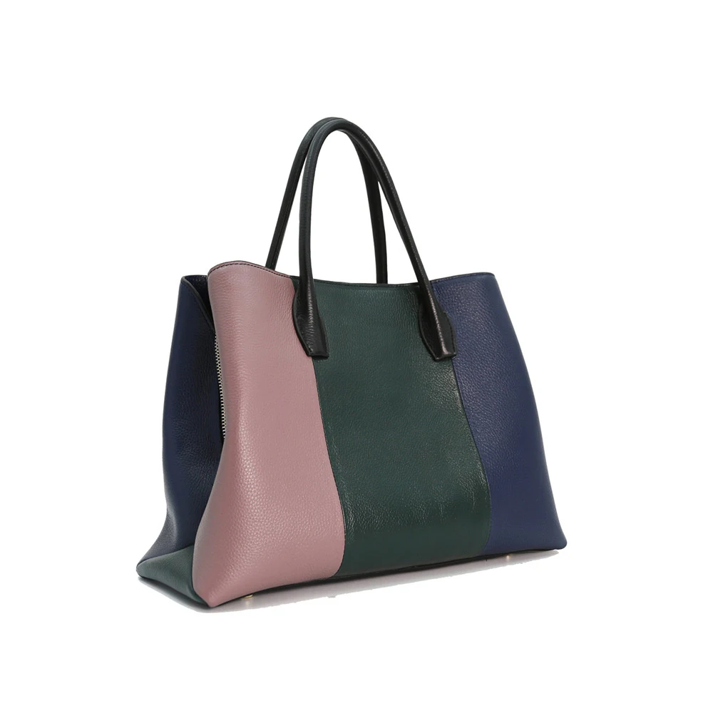 fashion assorted colors green pink blue lady tote bag women office handbags