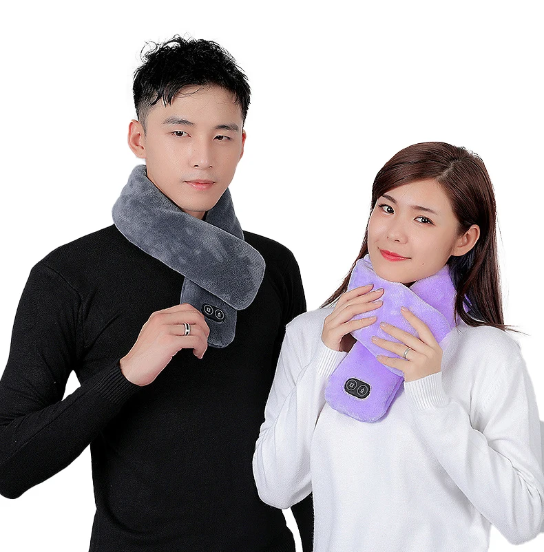 Vibrating neck massager scarf winter heated scarf smart usb electric heating scarf