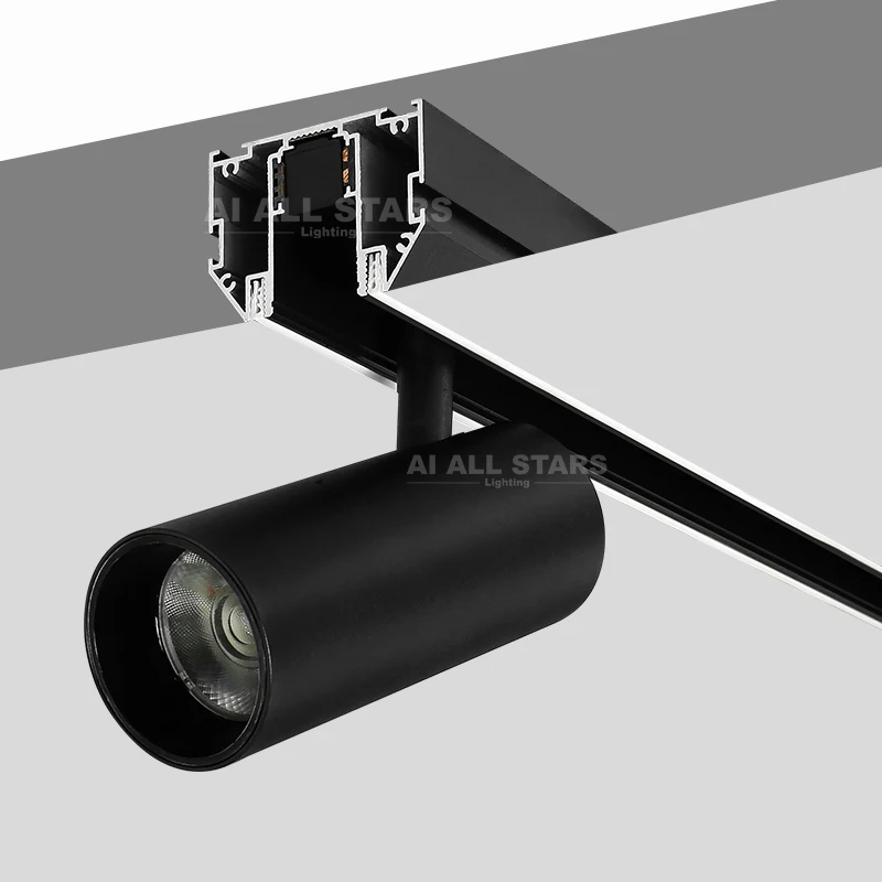 New Design LED Aluminum Profile Magnetic Track Lighting Track System Rail Track For Descor Stretch Ceiling Fabric