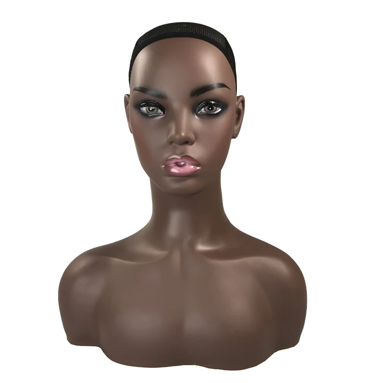 Европейская и американская модель головы реквизит наплечный парик афроамериканский манекен головы