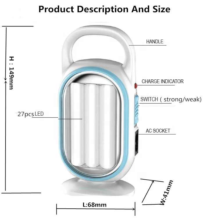 Wholesale Factory Direct Supply Powerful Led Rechargeable 24 Energy Emergency Light