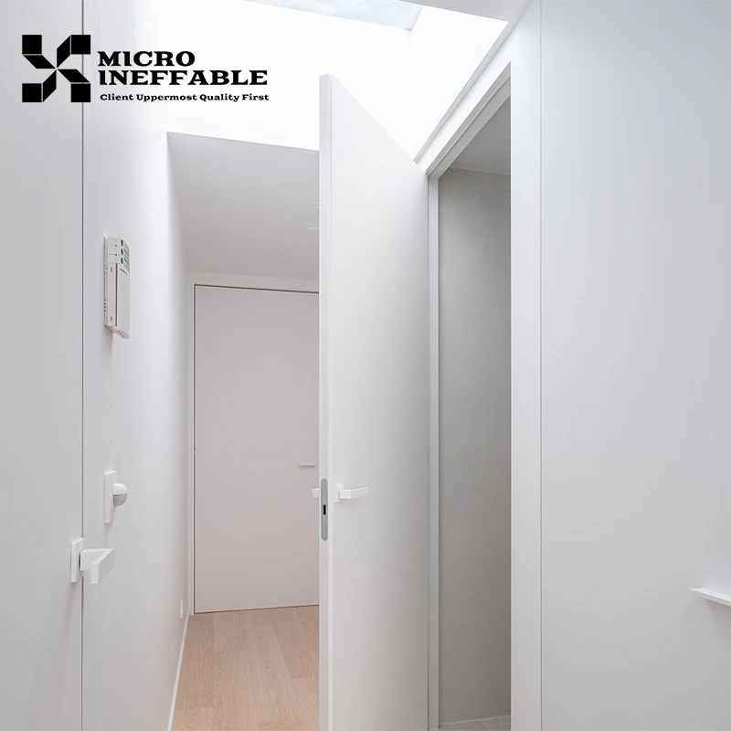 Factory Price European Style Modern Solid Interior Bedroom Door Wooden Frameless Door