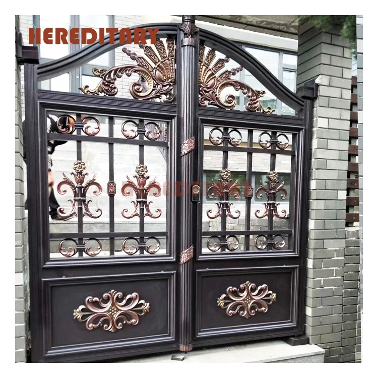 European style arches custom aluminum house main gate design