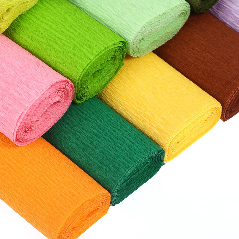 Colorful Rolled Edge Paper Handmade Flower Making Materials Paper DIY Rose Crinkle Paper