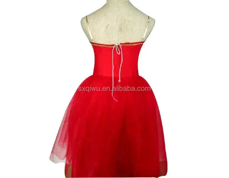 New Red Professional ballet tutu long dress for women performance dancer wear tulle dress tutu dresses for girls  .New--36