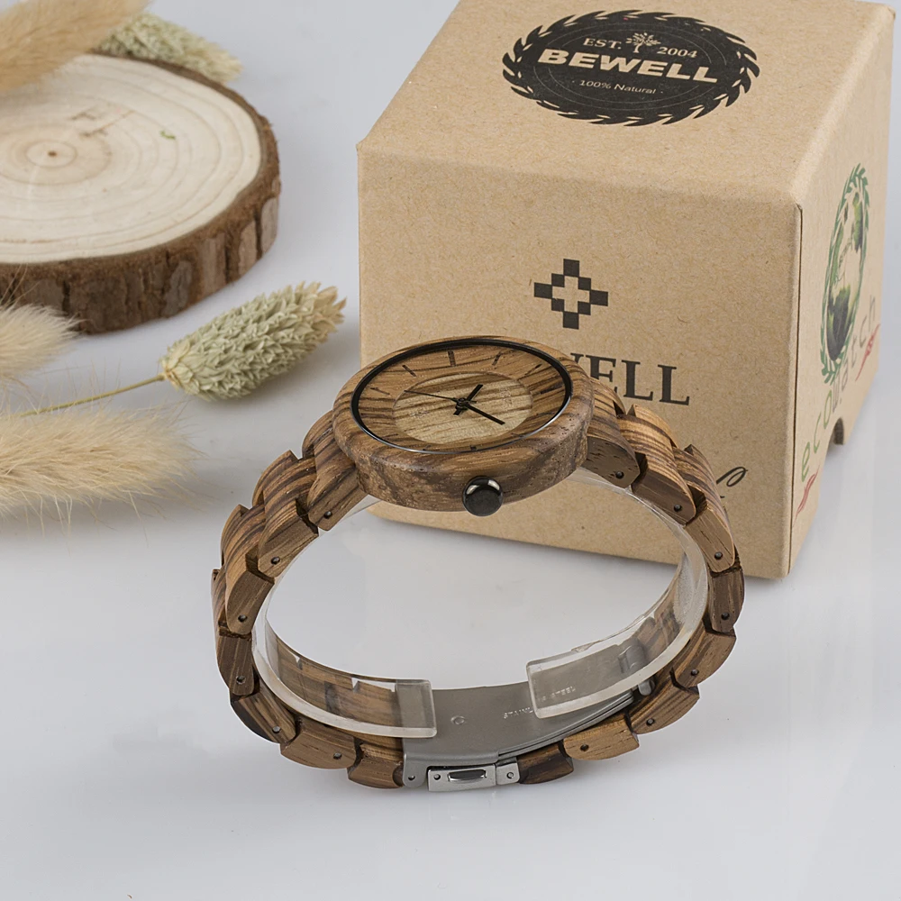 Minimalist Style Wholesale Price Japanese Movement Brand BEWELL Wood Watch For Men Women