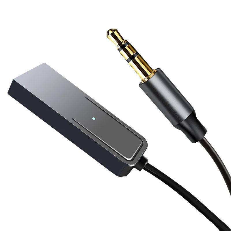 Car Gadgets Wireless Audio Receiver USB Bluetooth Dongle With Built-in Aux Cable Microphone