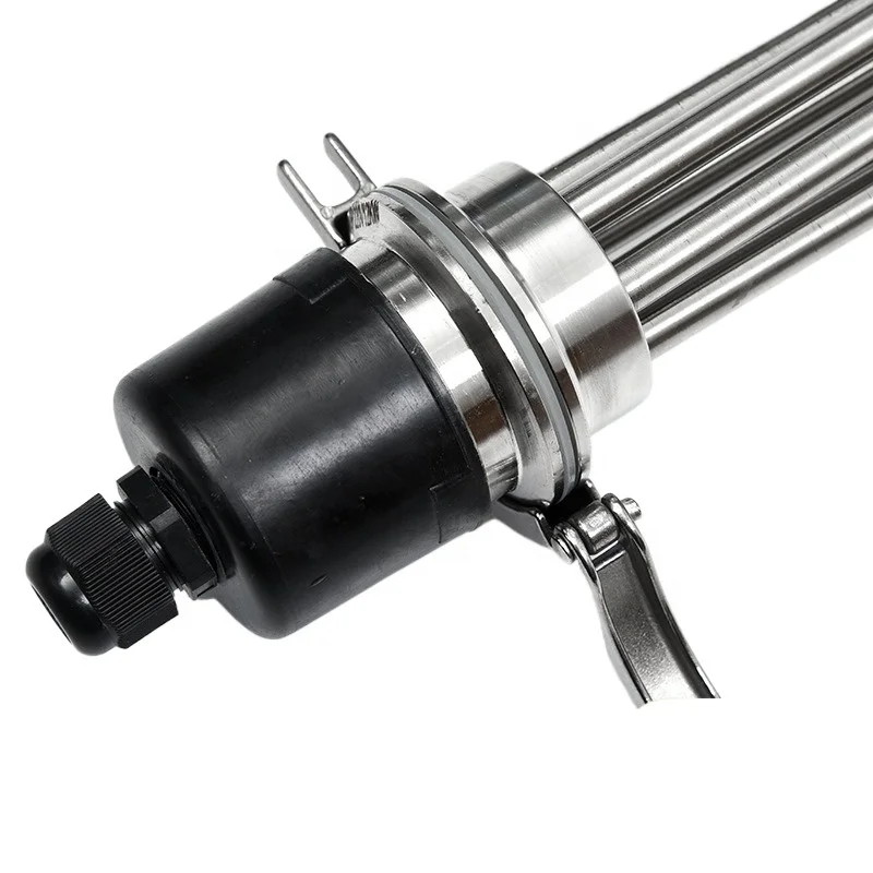 6kw/9kw/12kw Clamp ultrasonic electric heating pipe Flange electric heating tube dry burning 304/316 Heating pipe