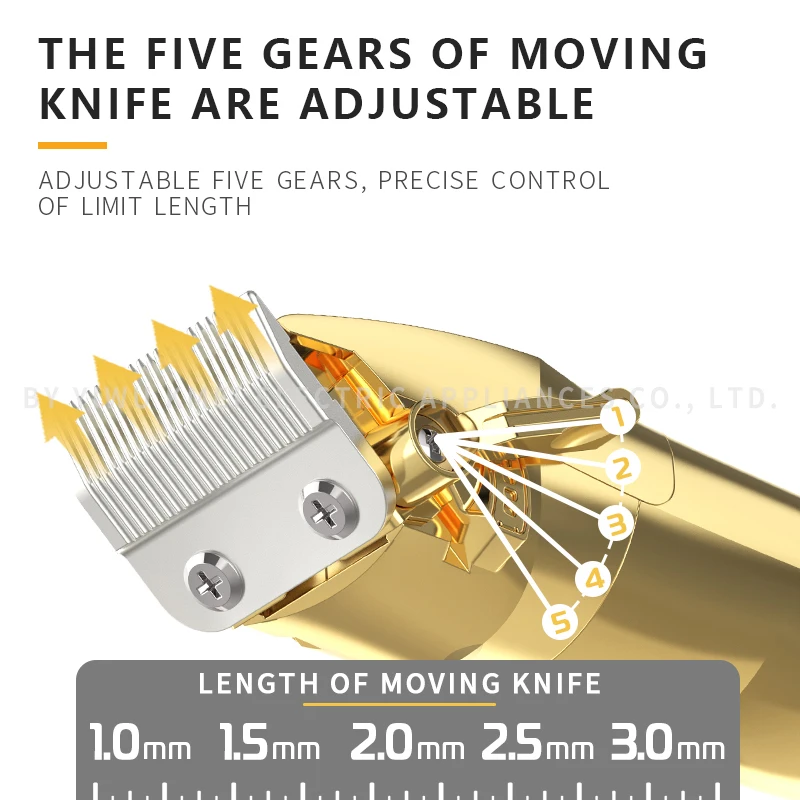 Kemei KM-2850+PG Professional Electric Hair Clipper LED Display Rechargeable Hair Trimmer USB Charging Men Hair Cutting Machine