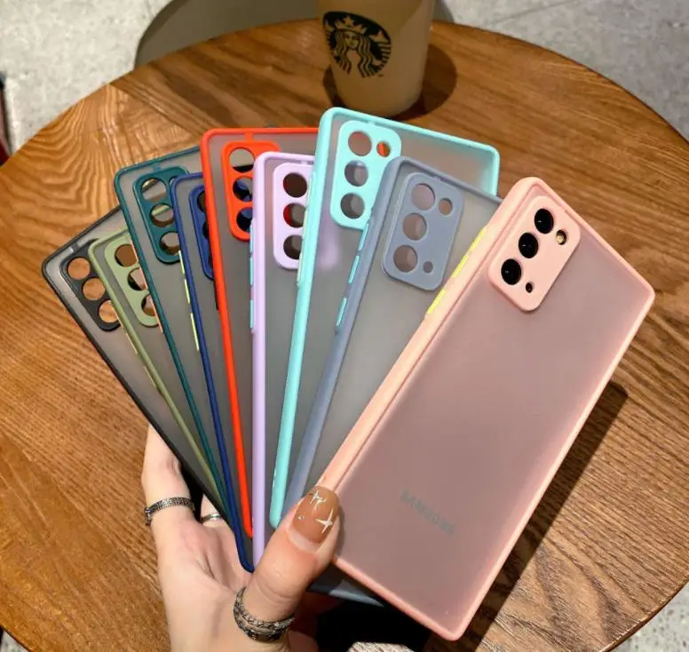 Camera Protection Shockproof Silicon Phone Case For Samsung S10 S20 S21 Plus Note 20 Ultra A12 A21S A51 A52 A71 A72 Bumper Cover