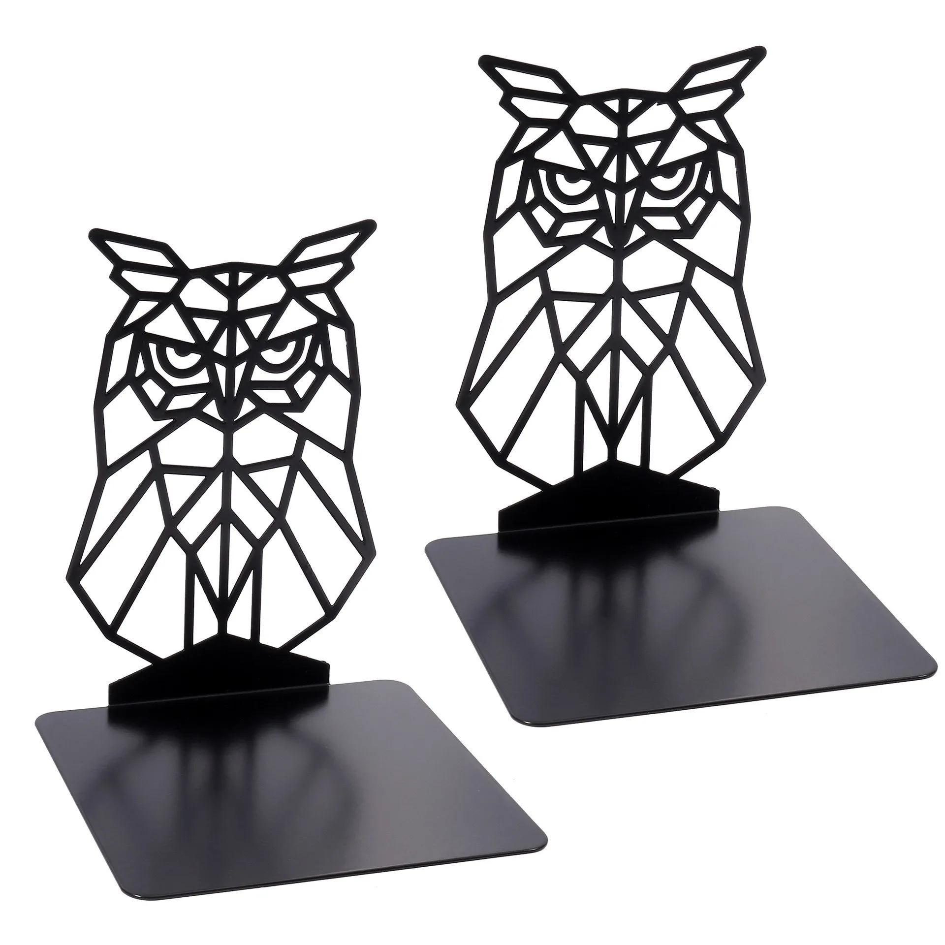 Custom Office Home Abstract Art Design Book Stopper Supports Bending Metal Book Holder