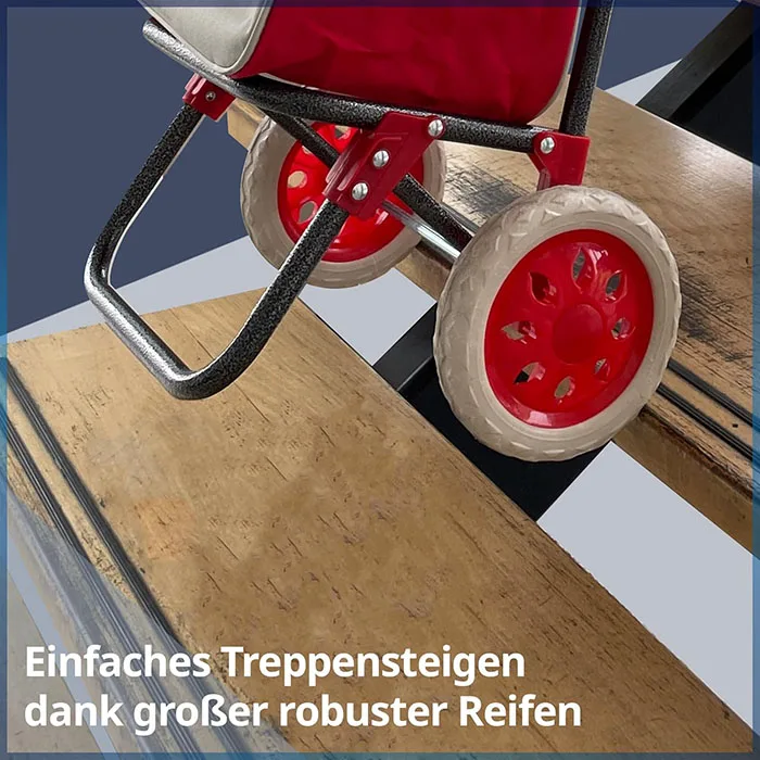 40L Capacity shopping trolley with large wheels for stair climbers outdoor transport trolley with removable bag for groceries