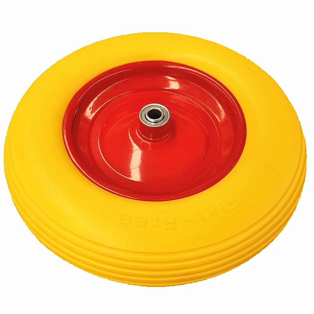 16 inch flat free PU foamed wheelbarrow wheel