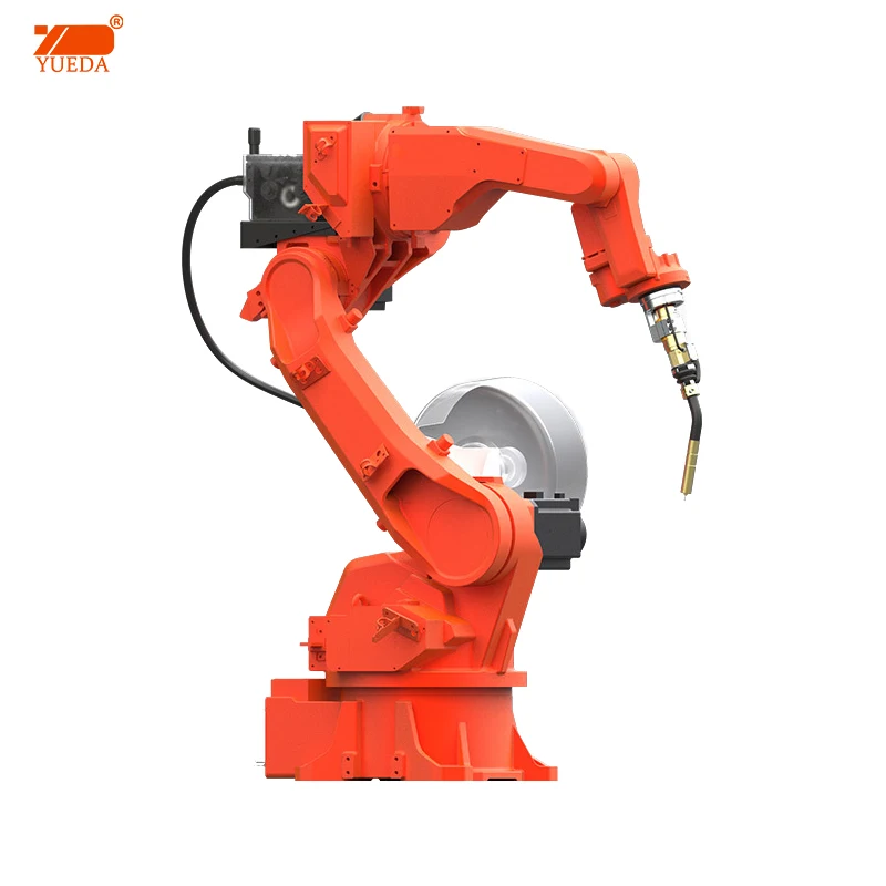 Auto CO2 MIG MAG Welding Robot With Megmeet CM350 Welder And Head And Tail Welding Positioner Workstation