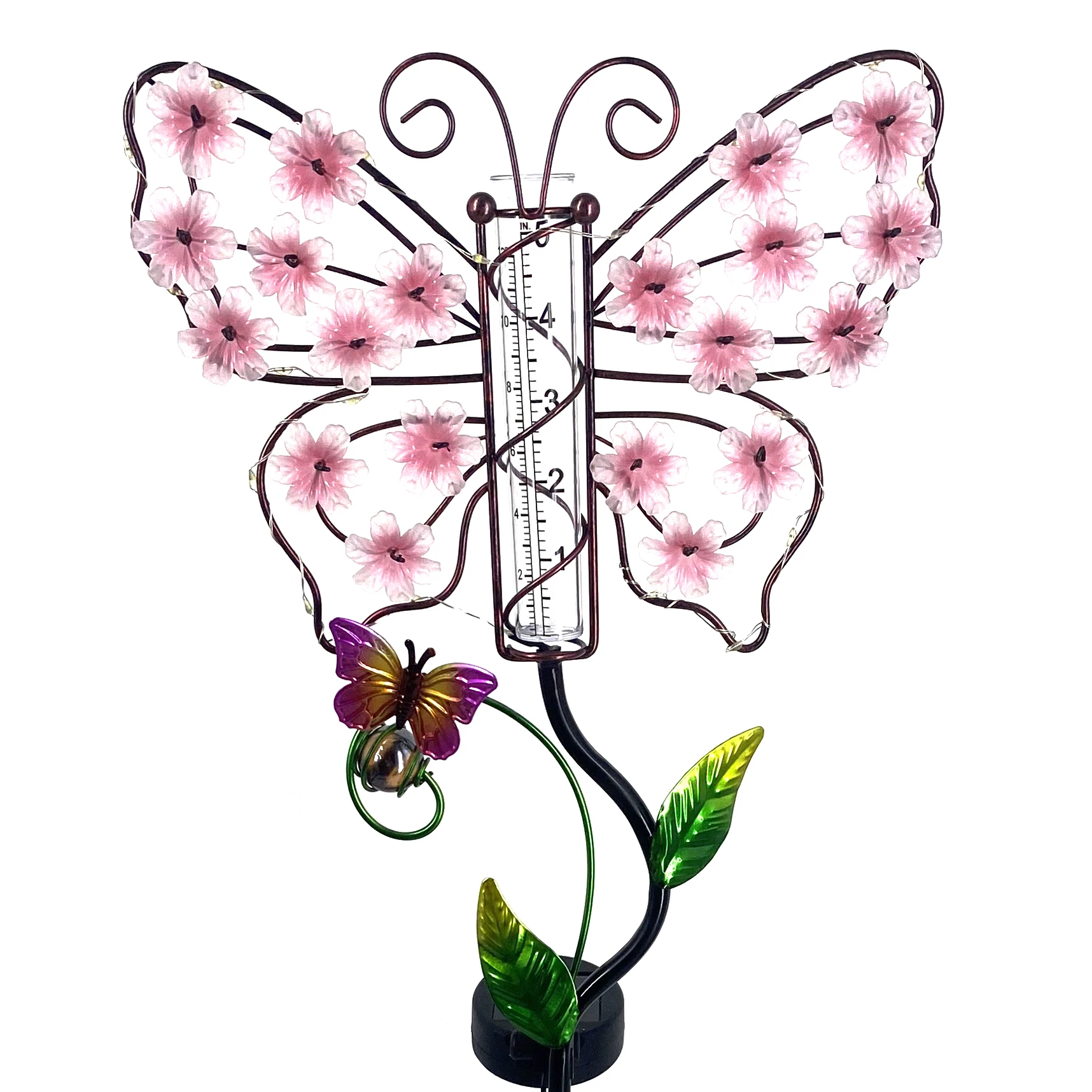 Светодиодный солнечный датчик дождя с железным телом для садового применения