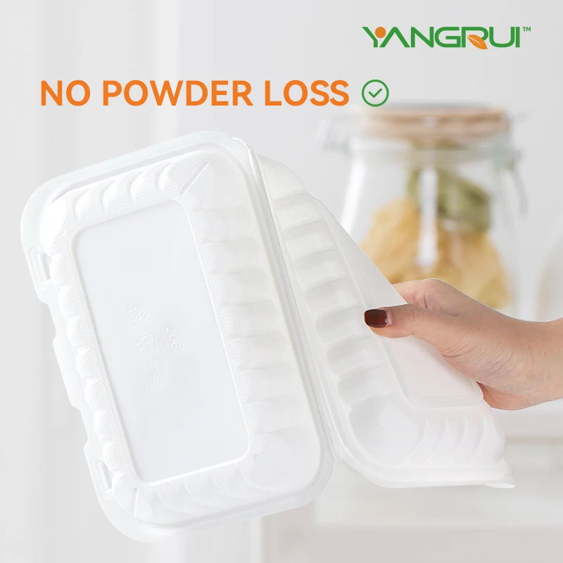 YangRui Square 9 Inch  MFPP Meal Prep Lunch Bento Box Food Take Out Container To Go Plastic Food Container For Restaurant