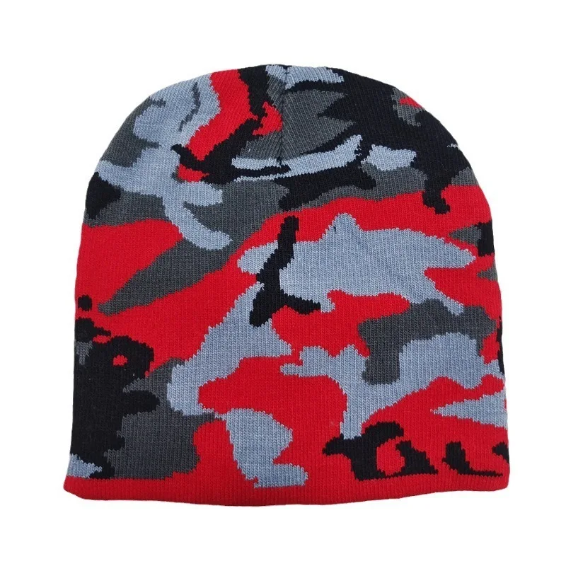 Hot sale cotton  Autumn Winter Knitted Wool Hat Men Women Outdoor Fashion Warm Ear Protection Breathable Camouflage Beanies hat