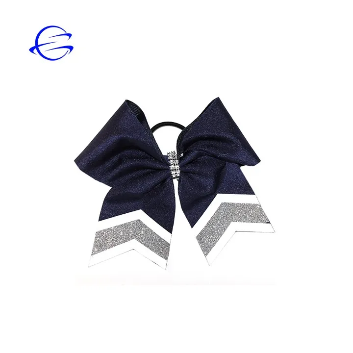 Glitter Rhinestone Ponytail Holder Sparkle Sequin Hair Bow Tie for Girls